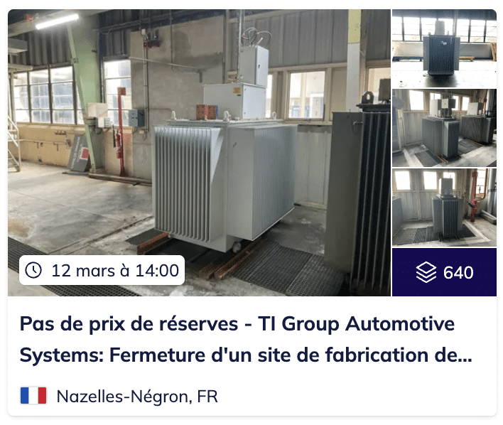 No Reserve industrial auction – TI Group Automotive Systems
